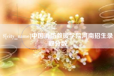 淄博中国消防救援学院河南招生录取分数