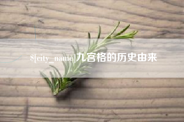 淄博九宫格的历史由来