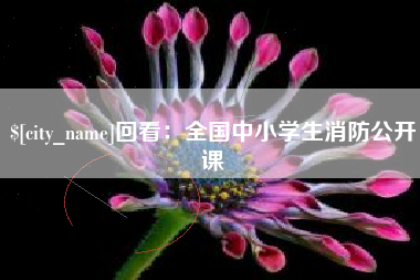 淄博回看：全国中小学生消防公开课