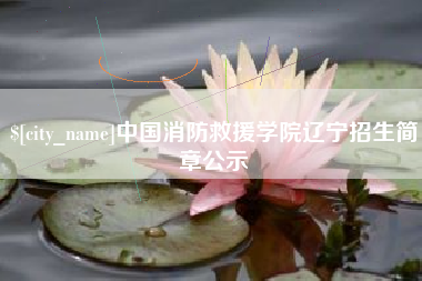 淄博中国消防救援学院辽宁招生简章公示