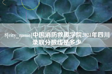 淄博中国消防救援学院2021年四川录取分数线是多少