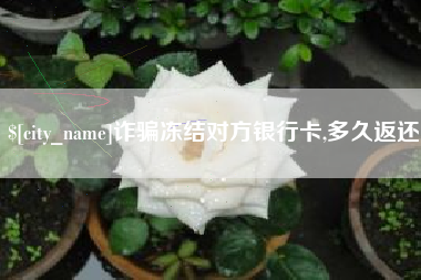 淄博诈骗冻结对方银行卡,多久返还