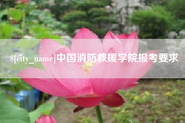 淄博中国消防救援学院报考要求