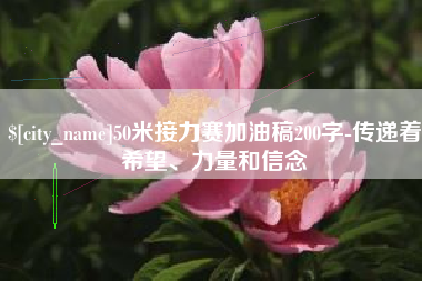 淄博50米接力赛加油稿200字-传递着希望、力量和信念