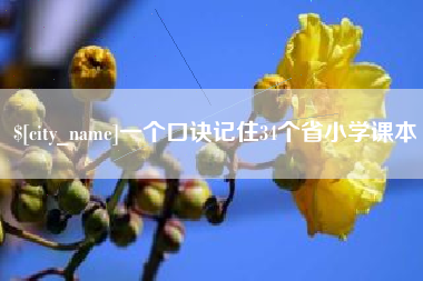淄博一个口诀记住34个省小学课本