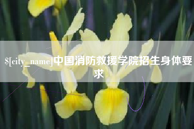 淄博中国消防救援学院招生身体要求