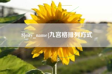 淄博九宫格排列方式