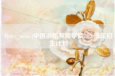 淄博中国消防救援学院2020浙江招生计划