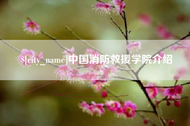 淄博中国消防救援学院介绍
