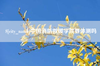 淄博中国消防救援学院要体测吗