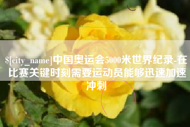 淄博中国奥运会5000米世界纪录-在比赛关键时刻需要运动员能够迅速加速冲刺