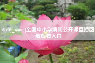 淄博全国中小学消防公开课直播回放观看入口