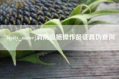 淄博消防设施操作员证真伪查询
