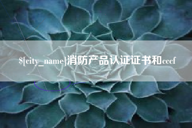 淄博消防产品认证证书和cccf