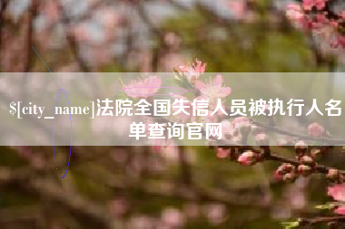 淄博法院全国失信人员被执行人名单查询官网