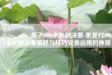 淄博男子5000米长跑决赛-更是对5000米长跑决赛策略与技巧完美运用的体现
