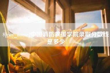 淄博中国消防救援学院录取分数线是多少