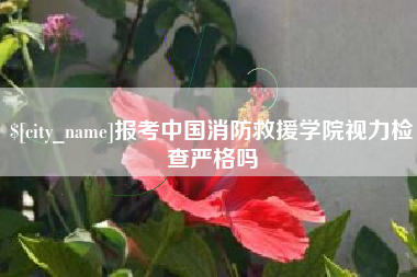 淄博报考中国消防救援学院视力检查严格吗