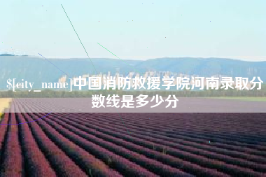 淄博中国消防救援学院河南录取分数线是多少分