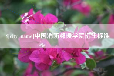 淄博中国消防救援学院招生标准