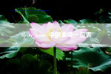 淄博中国金牌一览表