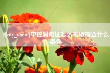淄博中控消防证怎么考取需要什么条件