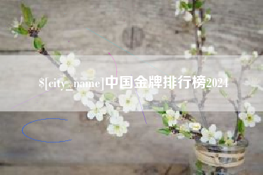 淄博中国金牌排行榜2024