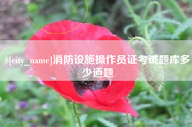 淄博消防设施操作员证考试题库多少道题